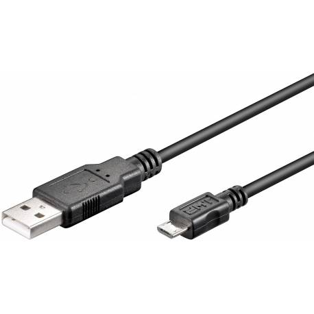 CABLU USB 2.0 Micro-USB 0.6 m NEGRU