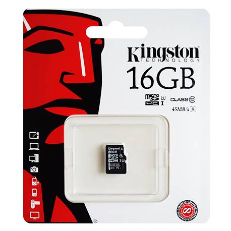 CARD MICRO SD 16GB KINGSTON CLASS 10