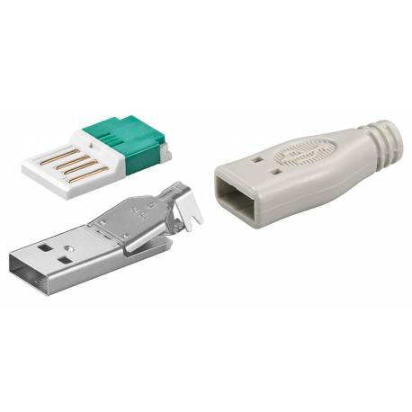CONECTOR USB A TATA CABLU, FARA CRIMPARE
