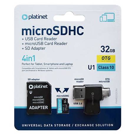 CARD MICRO SD 32GB + OTG CARD READER/ADAPTOR CLASA 10