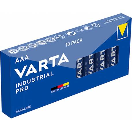 BATERIE ALCALINA 1.5V AAA/LR3 VARTA INDUSTRIAL - Set 10 buc.