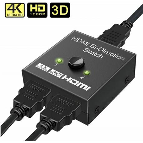 SWITCH HDMI BIDIRECTIONAL 2 IN-1 OUT, 1 IN-2 OUT